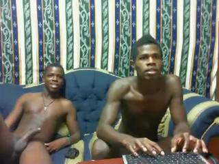 Beautiful black gay couple for webcam
